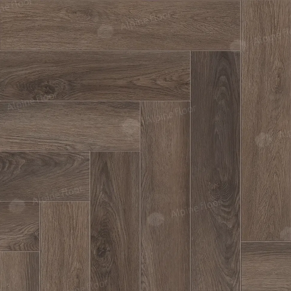 Кварцвинил Ёлочка (SPC) Alpine Floor коллекция LIGHT PARQUET ДУБ ФАФНИР 4 мм